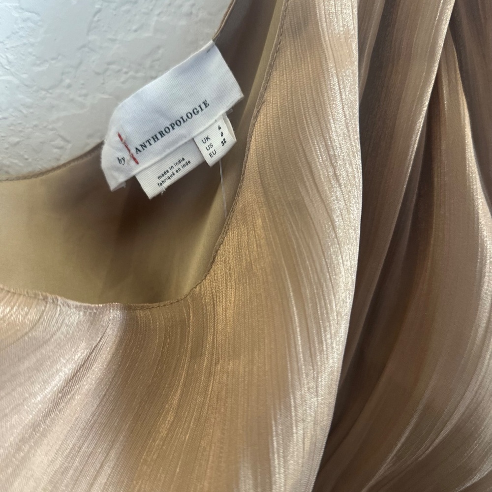Anthropologie One-Shoulder Metallic Jumpsuit - Picture 3 of 6